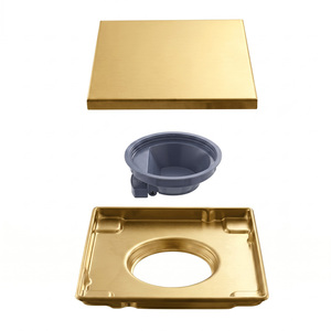 Sifone doccia quadrato invisibile in acciaio inox per bagno, a incasso, anti-riflusso e anti-odore - Product Image 4