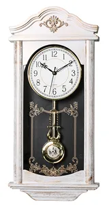 24 Inch Old Fashion Grandfather Large Vintage An Pendulum Clock Classic Retro Antique Look