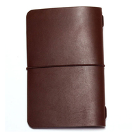 Hochwertiges Notizbuch aus Leder mit kleiner Tasche