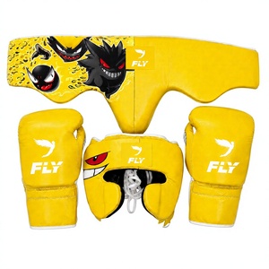 Conjunto Profesional Personalizado de Entrenamiento de Kickboxing y Muay Thai en Cuero Vacuno Genuino (Guantes, Protector de Cabeza y Protector Inguinal) - Product Image 6