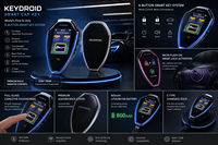 Clé de voiture intelligente Keydroid Jarvis avec écran LCD, éclairage d'ambiance et test d'alcoolémie pour toutes les voitures compatibles avec l'application Apple Find My