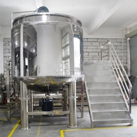 5000L Multifonctionnel Réservoir De Mélange Émulsifiant Homogénéisateur Savon Liquide Lotion Shampooing Détergent Mélange Homogénéisation Mélangeur Machine