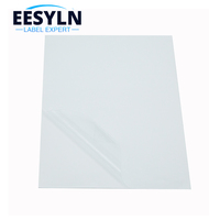Autocollant d'étiquettes Impression laser A4 Fournisseurs d'étiquettes Papier PP transparent Autocollant adhésif étanche Autocollant