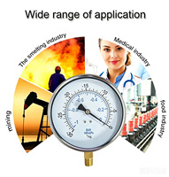 HVAC & Refrigeration Vacuum Manometer -30inHg / -100kPa with Dual Scale Brass Connection