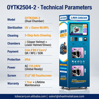 Machine de nettoyage à vapeur à double chambre OYTK2504-2 avec paiement NFC Nayax pour flotte de location de motos