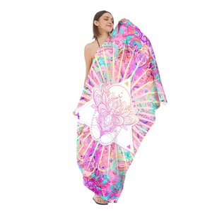 Toalla de <span class=keywords><strong>Playa</strong></span> de Microfibra Estampada para Adultos, Secado Rápido, Protección UV, Protector Solar, Suave, Portátil y Personalizable - Product Image 1