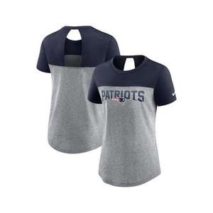 Camiseta Nike NFL Team Wordmark Keyhole para Mujer, Color Carbón Activo/Azul Marino, Mezcla Triple, 100% Auténtica - Product Image 3