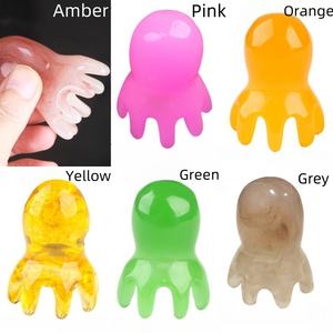 Nuevo diseño, Material de resina con forma de pulpo, herramienta de masaje Guasha, herramientas de masaje Facial Manual, herramienta de masaje de cabeza y cuero cabelludo - Product Image 5