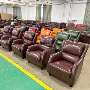 <span class=keywords><strong>Fauteuil</strong></span> <span class=keywords><strong>club</strong></span> vintage en cuir <span class=keywords><strong>marron</strong></span> antique, style Chesterfield classique, pour salon de cigares, bar, hôtel - Product Image 3