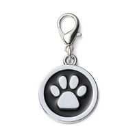 Pendentif d'identification pour animaux de compagnie en alliage de zinc émaillé rond, gravé au laser, anti-perte, pour collier de chien ou de chat