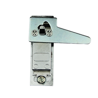 Serrure de panneau en alliage de zinc de qualité supérieure avec finition chromée sablée à bouton-poussoir, loquet à rotation automatique, utilisation gauche/droite pour armoires électriques
