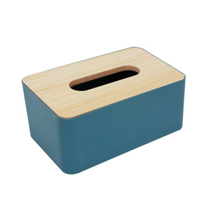 Caja de pañuelos rectangular de madera, almacenamiento multifuncional para sala de estar, coche, baño, diseño moderno, pañuelos extraíbles - Product Image 5