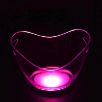Seau à glace en plastique personnalisé avec logo et couleur, avec LED et fonction de refroidissement, capacité de 2 L, idéal pour les fêtes