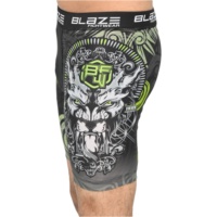 Short de compression de sport d'été taille haute personnalisé pour hommes Leggings élastiques de yoga extensibles à longueur de genou pour le cyclisme et la course à pied