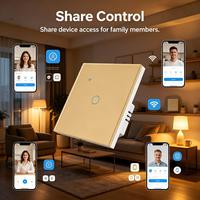 Interrupteur tactile intelligent Tuya Zigbee 10A pour Royaume-Uni, en verre trempé, unipolaire, contrôle à distance via application, compatible avec la commande vocale Alice, 400W/Gang
