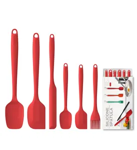 Silicone Spatula Set Of 6 Heat Resistant 600 Food Scraper For Baking Cooking Mixing Scraping Nonstick Cookware Kitchen