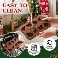 Moules en silicone pour chocolat de Noël SILIKOLOVE Factory, faciles à nettoyer, LFGB Platinum, sans BPA, antiadhésifs, pour bonbons et pâtisseries