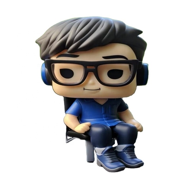 PVC Glasses Boy Toy Corporate Gift Promotional  Resin Anime Figure Collection  Cartoon Blind Box Ornament