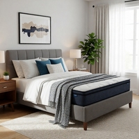 Matelas hybride professionnel en mousse, taille simple, pour soulager les maux de dos, épaisseur 20 cm, housse amovible et lavable, idéal pour la salle de bain