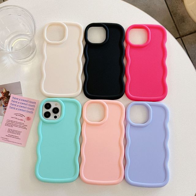 2024 Wave Pattern Candy Color COVER Style Shockproof TPU DIY Mobile Phone Case for Africa Model Infinix Hot40 Spark Go Camon 30