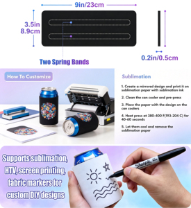 330ml Koozy en néoprène pour canettes, personnalisable avec logo, motif Noël, isolant thermique, à fixation par pression, pour fête - Product Image 3