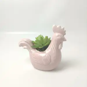 Neue design keramik porzellan steinzeug Rosa türkei glasierte blumentopf Kleinen Kaktus Pflanzer sukkulente töpfe