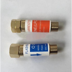 Manomètre tout en cuivre G3/8 pour oxygène et acétylène avec dispositif anti-retour, équipement de soudage pour le commerce extérieur, détecteur - Product Image 1