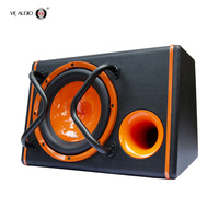 Subwoofer de voiture 12 pouces personnalisé en usine, enceinte active en bois, bobine simple, 12V DC, 4 ohms, 300W RMS, haut-parleur de voiture