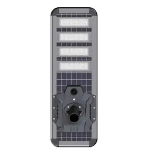 Lampadaire solaire à led tout-en-un 150w 200 w 250w 300w intégré avec cellule photoélectrique et capteur humain de contrôle 200 watt avec 12 heures