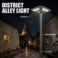 Lampadaires solaires extérieurs IP65, éclairage de jardin, télécommande intelligente avec batterie LiFePO4, autonomie de 12 heures pour routes et villages