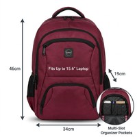 Sac à dos pour ordinateur portable unisexe de style vintage, en tissu Oxford, design imperméable, compartiment pour ordinateur portable, poignée souple, capacité de 20 à 39 L, pour l'école