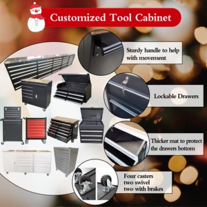 Tốt Nhất Bán 9-Ngăn Kéo Thép Không Gỉ Cán Màu Xanh Modular Công Cụ Ngực Bền Kim Loại Hội Thảo Lưu Trữ Nhà Để Xe Hộp Công Cụ OEM 600Kg - Product Image 2