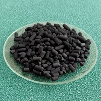 Charbon actif granulaire extrudé de 4 mm pour la production de PVC, support de catalyseur, application industrielle