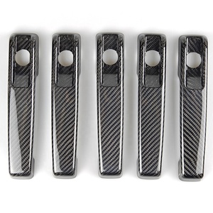 Carwoman - Lot de 5 protections de poignées de porte en fibre de carbone pour Mercedes-Benz Classe G G500/G63 W462/W463, style adhésif, protection UV - Product Image 3