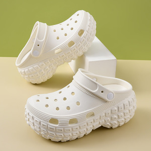 Women's EVA <b>Clogs</b> Non Slip Breathable Height Increasing Beach Shoes White 35-45 - Product Image 3