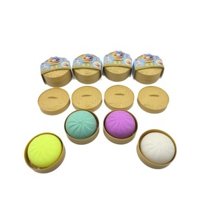 Jouet anti-stress à presser en forme de boulette, à rebond lent, réaliste, mini-boulette vapeur en PU, vente chaude - Product Image 6