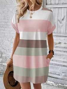 ชุดเดรสลำลองสไตล์ยุโรปและอเมริกาสำหรับผู้หญิง คอลเลคชั่นใหม่ประจำฤดูร้อนปี 2026 คอกลม ใส่ทำงานได้ - Product Image 6