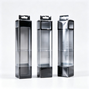 Transparent PET <b>Plastic</b> <b>Packaging</b> Box Rectangle Shape Customizable For Cosmetic Products With Offset Printing Feature - Product Image 1
