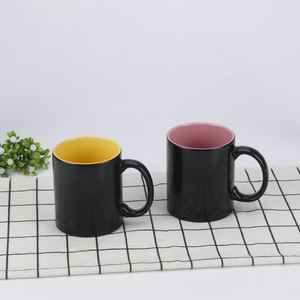 Wholesale Bulk 11Oz Sublimation Ceramic Coffee <b>Mugs</b> Custom Logo Multi Color Handles and Rims Classic Style Business Gifts - Product Image 4