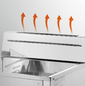 Friteuse à gaz double réservoir 22Lx2, récupération rapide de l'huile, contrôle précis de la température, économie d'énergie, minuteur intégré, usage commercial pour restaurant - Product Image 4