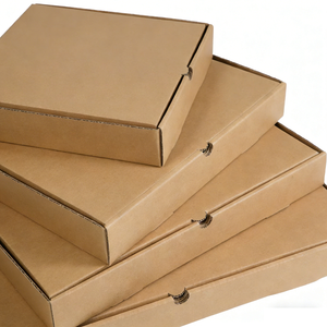 Boîtes à <span class=keywords><strong>pizza</strong></span> en carton ondulé brun de qualité alimentaire, personnalisables, en gros, plusieurs tailles, pour les pizzerias, emballages alimentaires à emporter - Product Image 2
