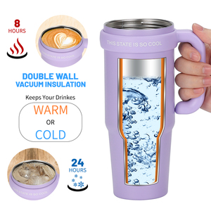 Bình giữ nhiệt thép không gỉ 30oz cao cấp, thiết kế sáng tạo, hai lớp, dành cho người lớn và trẻ em, kiểu Mỹ, dùng được khi đi dã ngoại, có tay cầm. - Product Image 2