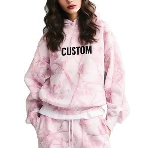 Conjuntos de Dos Piezas con Sudadera con Capucha de Manga Larga y Diseño Frontal con Logotipo Personalizado, Pantalones de Pierna Ancha de Cintura Alta y Silueta Suave - Product Image 1