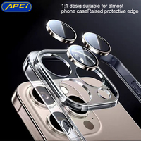 Protection d'objectif d'appareil photo en verre trempé anti-explosion HD 99% AR + AF pour iPhone 17/16/15/14/13/12 Pro Max, installation facile