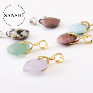 Amuletos de Piedras Preciosas con Forma de Corazón, Cristales Curativos de Chakra, Piedras Mixtas, Diamante como Piedra Principal, Chapado en Oro de 18K, Marca <span class=keywords><strong>MoLin</strong></span> - Product Image 4