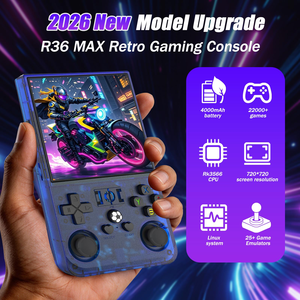 เครื่องเล่นเกมพกพา R36 Max หน้าจอ 4 นิ้ว ระบบโอเพ่นซอร์ส คลาสสิคแบบเรโทร เครื่องเล่นวิดีโอเกมพกพา R36S - Product Image 3