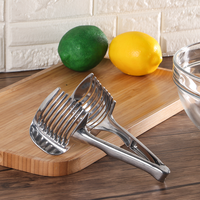 Coupe-tomates en alliage d'aluminium, coupe-citron manuel, pince à fruits ronde, coupe-oignons, diviseur de légumes pour la cuisine