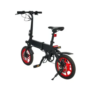 Bicicleta Plegable Premium para Mujer de 14 Pulgadas, Cuadro de Acero, Motor sin Escobillas de 250/500W en el Buje Delantero, Batería de Litio con Autonomía de 60 km, Certificación CE ISO - Product Image 4