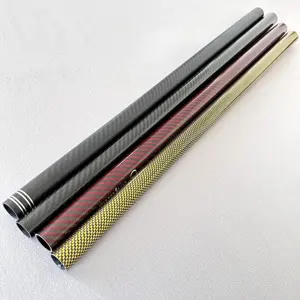 Professional billiard cues 3K Carbon fiber tube 13mm15mm conical pool cue shaft