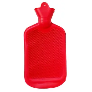 Bouteille d'eau chaude en caoutchouc de couleur rouge de 2l, Offre Spéciale